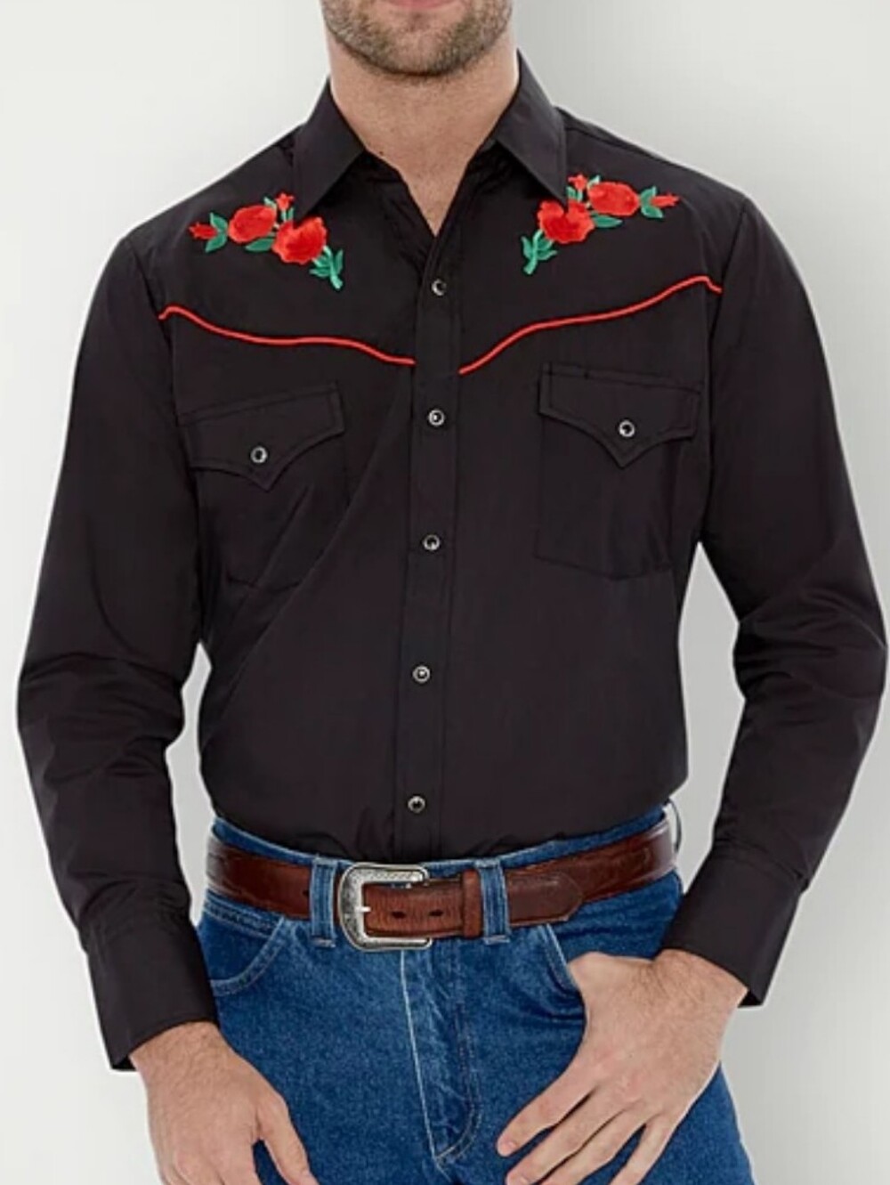 Ely Cattleman Mens Long Sleeve Western Shirt Size-Large
